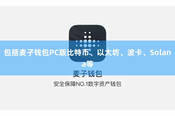 包括麦子钱包PC版比特币、以太坊、波卡、Solana等